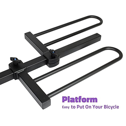 VENZO 2 Bike Bicycle Platform Style Carrier - Bike Rack for Car SUV Truck Tow Trailer Hitch Receiver Mount Size 2" - Sturdy & Rust Proof