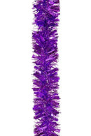 SHATCHI 1.8m/6Ft Purple Luxury Deluxe Chunky Christmas Tinsel Garland Xmas Tree Decorations