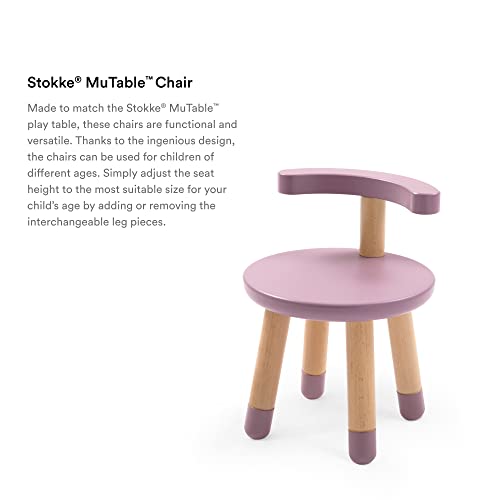 Stokke MuTable Chair - Compliments Your Stokke MuTable playroom Furniture - Colour: Mauve