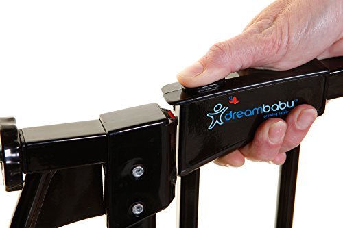 Dreambaby Chelsea Xtra-Tall Security Gate and Extension Set, Black, 3 Count