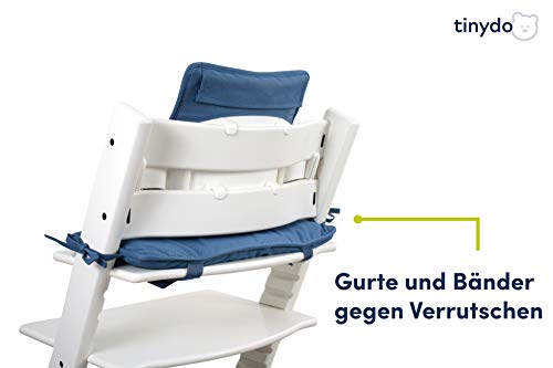 Tinydo® High Chair Seat Cushion Dark Blue - Optimal Accessory for Stokke Tripp Trapp - Seat Reducer Cushion with XXL Cushioning Without Slipping (Dark Blue)