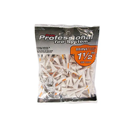 Pride Professional Tee System 1-1/2 Inch Golf Mini Tee, White, 90 Count