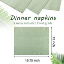 Dinner Napkins Paper Hand Towels Disposable Cocktail Napkins Dinner Napkins for Wedding, Birthday, Events, Guest Bathroom, Bridal Shower Party Favors, 13 x 15.75 Inch (Green,100 Pcs)