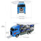 Joyfia 10 in 1 Mini Die-cast Police Truck Toy Set, Mini Patrol Rescue Vehicles in Carrier Truck Playset, Police Car Toys for 3+ Years Old Boys Girls Kids
