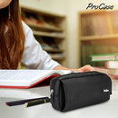 ProCase Pencil Case, Big Capacity Pen Holder Bag Pouch College School Supplies Stationery Storage Office Desk Organizer with Zipper for Student Teen Girl Boy Adult –Black