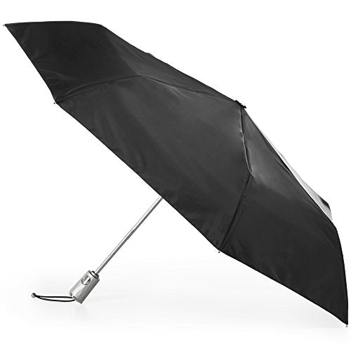 totes Automatic Open Close Water-Resistant Travel Folding Umbrella with Sun Protection, Black, One Size, Automatic Open Close Water-Resistant Travel Folding Umbrella with Sun Protection