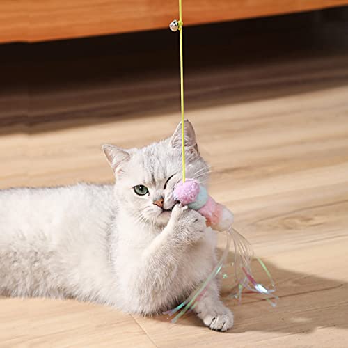 Hanging Cat Toys for Indoor Cats,Kitten Toys 5Pack Cat Exercise Toy,Hanging Door Bouncing Cat Toy with Super Suction Cup, Suction Window Cat Teaser Toy for Indoor Cats Kitten Play Chase Practice (5 PCS)