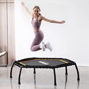 Zupapa Fitness Trampoline Without Armrests Removes Screws to Protect Bungee Cords, Mini Silent Rebounder for Indoor Outdoor, Max Load 330 lbs (Hexagonal, 45 inch)