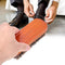 Leather Care Protecting Horsehair Shoe Brushes, Horsehair Shoe Shine Brush, Soft 2Pcs Long Shaft Slotted Boots Leather(Mahogany Medium)