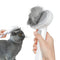 aumuca Cat Brush with Release Button, Cat Grooming Shedding Brush, Self Cleaning Pet Brush - Effectively Removes Loose Undercoat, Slicker Brush for Cats, Cat Comb for Long or Medium Haired Cats(White)