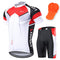 (M(EU), White) - Lixada Men Breathable Quick Dry Comfortable Short Sleeve Jersey + Padded Shorts Cycling Clothing Set Riding Sportswear