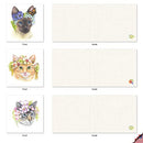 10 'Fabulous Felines' All-Occasion Assortment of Blank Notes - Boxed Square-Top Kitten Greeting Cards - Fun Cat and Animal Stationery Notecards with Envelopes 4 x 5.12 inch AMQ5649OCB-B1x10