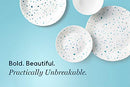 Corelle J106-TRT CP-1648 Small Plate, Plate, Plate, Shatter-Resistant, Lightweight, Microwave Safe, Oven Safe, Dishwasher Safe, Terrazzo Verde
