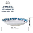 Corelle Everyday Expressions 12-Pc Dinnerware Set, Service for 4, Durable and Eco-Friendly, Higher Rim Glass Plate & Bowl Set, Microwave and Dishwasher Safe, Azure Medallion