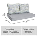 HonTop Outdoor Loveseat Cushions for Furniture Indoor Bench Chair Glider Deep Seat Patio Slipcovers Sunbrella ,46 x 26, Gray