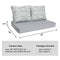 HonTop Outdoor Loveseat Cushions for Furniture Indoor Bench Chair Glider Deep Seat Patio Slipcovers Sunbrella ,46 x 26, Gray