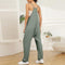 Women's Casual Baggy Sleeveless Jumpsuits with Pockets Spaghetti Strap Stretchy Loose Romper Wide Leg Overalls Jumpers