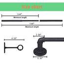 Industrial Curtain Rod, 144-168 Inch, Curtain Rods, Black Curtain Rod, Outdoor Curtain Rod, Rustic Curtain Rod, Room Divider Curtain Rod, Black