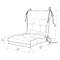ARTPLAN Patio Chair Cushion,Tufted Adirondack Outdoor Chair Cushion,Wicker High Back Outdoor Seat Cushion,Set of 4,21"X21"X4" (4 Pack)