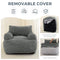 MAXYOYO Giant Bean Bag Chair, Stuffed Bean Bag Couch with Filler Large Living Room Bean Bag Chair for Adults, Big Lazy Sofa Accent Chair with Pocket Floor Chair for Gaming, Reading, Dark Grey