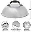 HULISEN Cheese Melting Dome & Smashed Burger Press, 9 Inch Heavy Duty Round Basting Cover with Stainless Steel Burger Smasher, Griddle Accessories Kit for Flat Top Grill Cooking Indoor/Outdoor