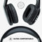 iJoy Ultra Wireless Headphones with Microphone- Rechargeable Over Ear Wireless Bluetooth Headphones with 10Hr Playtime, SD Slot, Backup Wire- Soft Cushion Wireless Headset with Mic (Black)