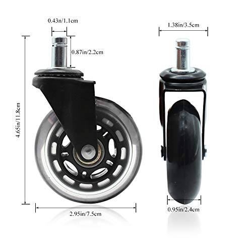 ValueHall 5 pcs Office Chair Caster Chair Replacement Wheels Swivel Casters revolving Chair casters for Office School Home V7067