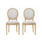 Christopher Knight Home Phinnaeus Polyester Beige Fabric Dining Chair (Set of 2), 2-Pcs Set