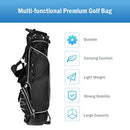 Costway Black Golf Stand Bag Club w/4 Way Divider Cart Bag Travel Bag Light Weight Executive Course