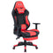 SUKIDA Gaming Chair with Footrest Adjustable Massage Lumbar Cushion Office Chair Swivel Rocker Recliner Leather High Back Ergonomic Computer Desk Chair with Retractable Arms SK02 (Red)