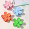 【4Pcs】- Big Hair Claw Clips Matte Flower Hair Clips, MH MOIHSING Non Slip Cute Hair Catch Barrettes Jaw Clamps for Medium Thick Hair Candy Color Butterfly Clips Acrylic Jaw Clips for Women Girls