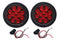 MAXXHAUL 50586 Pair of LED 4" Round Stop Turn Tail Indicator Lights with Black Rubber Grommet for 12V DC RV's, Trailers, Caravans, Boats, and Trucks