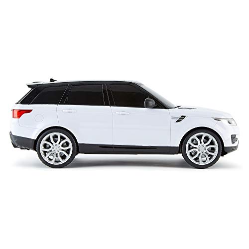CMJ RC Cars 118GRRW Range Rover Sport Officially Licensed Remote Control Car 1:18 Scale Working Lights 2.4Ghz White