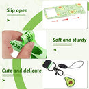 3 Packs Lanyard with Cute ID Card Holder Case Detachable ID Badge Lanyards Strawberry Peach Avocado Lanyard Strap with Clip Badge Holders Neck Keychain for Kids Men and Women (Fruits)