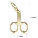 3 Pack Eyebrow Tweezers, Scissors Shaped Eyebrow Straight Tip Tweezers Clip, Flat Tip Tweezers Hair Plucker, Straight Tip Hairgripping Eyebrow (Gold Plated, 3 Packs)