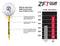 Zero Friction Tour 3-Prong Golf Tees (2-3/4 Inch, White, Pack of 40)