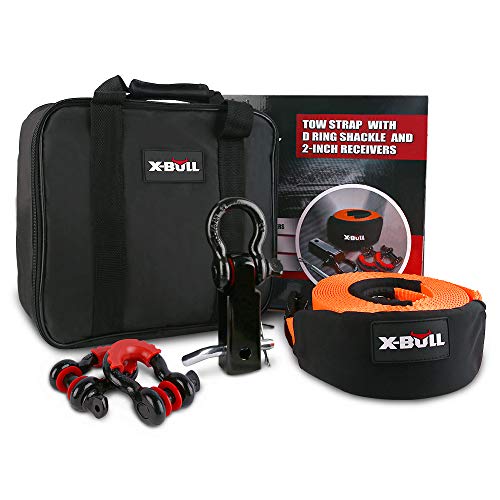 X-BULL Winch Accessories Kit 11Pcs 4x4 Off-Road Recovery Kit for Recover Automotive Stuck in Mud/Snow/Sand