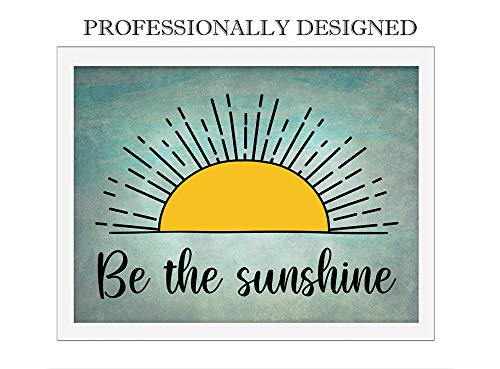 Be The Sunshine Wall Art 14"x11", Uplifting UnFramed Wall Art Print. Ideal Kitchen, Dining Room, Coffee Bar, or Lounge Home Decor