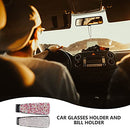 BESPORTBLE 2pcs Car Glasses Clip Sunglass Holder for Car Sun Visor Glasses Holder Clip Hanger Eyeglasses Mount for Car with Bling Rhinestones