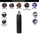 Jayefo Sports Punching Bag - Hanging Boxing Bag for MMA, Karate, Judo, Muay Thai, Kickboxing, Self Defense Training for Training at Home or Gym - Unfilled Heavy Bag 70 to 100 lbs - 4FT - Black