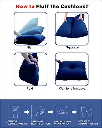 BOSSIMA Patio Furniture Cushions Comfort Deep Seat Glider Loveseat Cushion Indoor Outdoor Seating Cushions Bright Red
