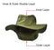 Boonie  Hat, Outdoor Wide Brim Sun Protect Hat, Double Layer Classic US Combat Army Style Bush Jungle Sun Cap for Fishing Hunting Camping Green