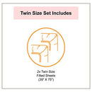 Ambesonne Gingerbread Man Fitted Sheet Set, Traditional Christmas Cookie Pattern Tile, Decorative Bedding All-Round Elastic Pocket 2 Pcs, Twin Size, Light Caramel