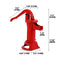 Youwise Red Cast Iron Pitcher Pump 25 ft Lift, Retro Hand Water Pump, Manual Water Suction Pump for Home, Yard, Garden, Farm, Pond