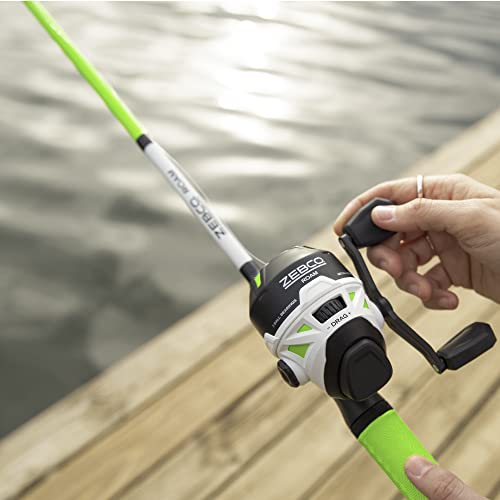 Zebco Roam Spincast Reel And Telescopic Fishing Rod Combo, Extendable 18.5-Inch To 6-Foot Telescopic Fishing Pole With ComfortGrip Handle, Quickset