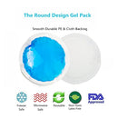 Round Reusable Gel Ice Pack 12 Packs with Cloth Backing, Small Flexible Hot Cold Pack for Kids Injuries, Wisdom Teeth, Breastfeeding, Reduce Sinus Pain, Swelling or Soreness, Cold Compress for Fever