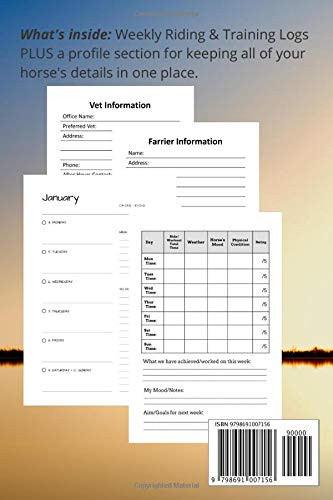 2021 Diary & Horse Riding Log: GIFT FOR HORSE RIDERS to keep track of rides, weekly training aims and important dates