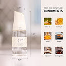 Zuutii Olive Oil Dispenser, Drip Free Spout Oil Dispenser Bottle for Kitchen Glass Oil and Vinegar Dispenser Olive Oil Bottle Cooking Oil Dispenser Soy Sauce Dispenser Oil Container Cream White