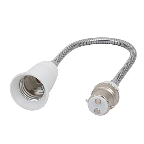 Aexit 2pcs (Lighting fixtures and controls) B22 to E27 Light Lamp Bulb All Direction Extender Adapter White (74ry291qf426) 30cm Length
