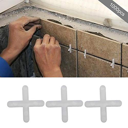 3mm Cross-Shaped Tile Spacer White Plastic Leveling System Tiling Tool for Spacing of Floor or Wall Tiles Pack of 1000